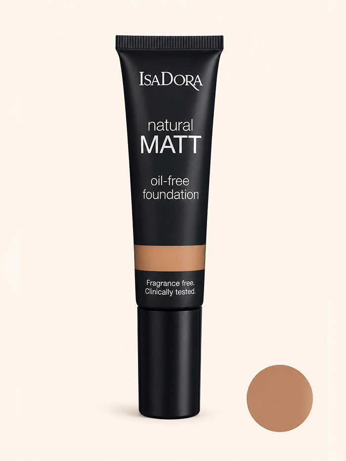 کرم پودر مات و فاقد چربی ایزادورا مدل Natural Matt Oil Free