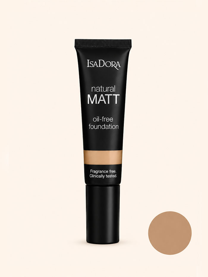 کرم پودر مات و فاقد چربی ایزادورا مدل Natural Matt Oil Free